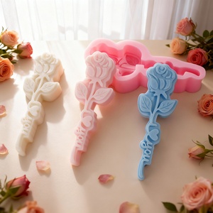 Moule à gâteau en silicone en forme de rose LOVE pour la Saint-Valentin, décoration DIY, antiadhésif, écologique, UNIMOUND - Product Image 1