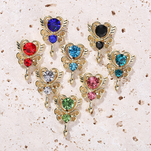 Accessori per Nail Art, Decorazioni 3D a Forma di Cuore, Stella a Cinque Punte, Bacchetta Magica, Zirconi, Strass, Modello Sailor <span class=keywords><strong>Moon</strong></span> di Tendenza - Product Image 4