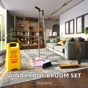 Set di Pulizia Domestica Ecologico <span class=keywords><strong>METIS</strong></span> Classic, Scopa con Manico Lungo in Plastica Antivento, Testa in PET con Setole Morbide, Paletta - Product Image 3