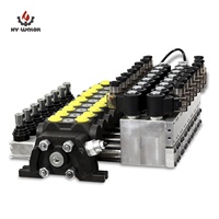 Hy-waloil chariot élévateur 8 bobine électrique 12V 24 volts 1/2 sectionnel contrôlé à distance vanne de contrôle de débit hydraulique pour dépanneurs