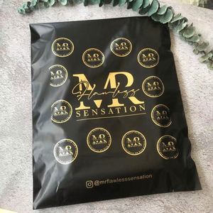 Eco Friendly Biodegradable High Quality Glossy Pink Custom Logo Printed PE <b>PVC</b> Stand Pouch Zipper <b>Top</b> Mailing Bag for Socks - Product Image 2