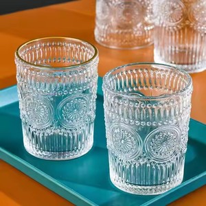 ヴィンテージひまわりエンボスビールグラスとウォータマグモダンデザイングラスカップ - Product Image 2
