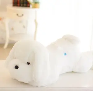 Children play short plush LED light Custom toy cute white polar bear Pillow For Kids Bedding Toy Sleeping Stuffed Animal Dog