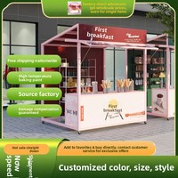Kiosque mobile carré HLX sur roues, amovible, personnalisé, pour exposition extérieure, stand commercial, chariot alimentaire pour marché, festival, événements