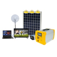 Système d'éclairage domestique à panneaux solaires 100W/150W, alimente la télévision, le réfrigérateur, les ampoules