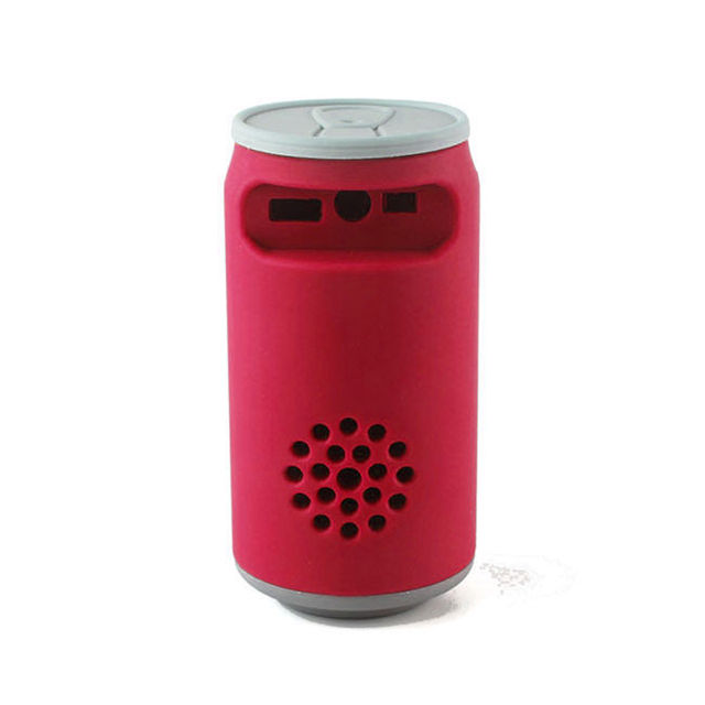 2025 Wholesale Mini Wireless LED Light Music Player Speaker Tin Can Shape Rubber Speaker Waterproof Travel Speaker