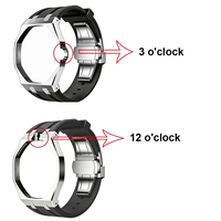 Correa de Acero Inoxidable de Lujo Lionorm para Reloj de Bolsillo Swatch Royal Pop, Conversión de Corona a las 3 en Punto, Kit de Modificación Savonnette