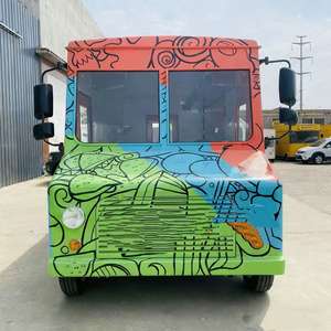 Camion électrique multifonctionnel de grande taille, restaurant mobile, camion alimentaire commercial à 4 roues, crème glacée, café, lait au thé, hot-dogs, en acier inoxydable - Product Image 4