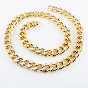 Rantai Pakaian Pria dan Wanita dari Paduan Kasar Berlapis Emas dari Cuban Shoe Chain - Product Image 6