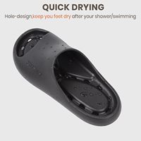 Chaussures de douche ouvertes BSR pour femmes et hommes, antidérapantes, légères, à séchage rapide, avec trous de drainage, pour toutes les saisons, logo embossé