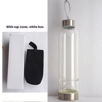 Tasse en verre borosilicaté résistant aux hautes températures séparation de l'eau de thé usine directe en gros bouteille d'énergie de gravier en cristal