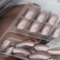 Couverture complète personnalisée de faux ongles artificiels de conception française, presse sur ongles avec autocollant