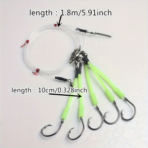 Hameçons circulaires Demon en acier à haute teneur en carbone pour la pêche en eau profonde avec manchon lumineux pour la pêche en eau salée au cabillaud et à la <span class=keywords><strong>carpe</strong></span> - Product Image 2