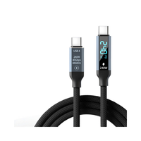 Kabel USB4 240W PD Tipe-C 1m Konduktor Tembaga Murni Selubung Nilon 40Gbps 8K 60Hz 5A Pengisian Cepat IOS Kamera Printer Scanner