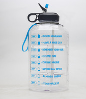 Bouteille d'eau sport de 3,78 L (1 gallon) avec paille, en plastique PP écologique, pour la gym et le camping – Prête à l'emploi et pratique
