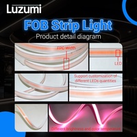 Bande Flexible de haute qualité IP65 COB couleur unique 12 W/M 5 m/rouleau éclairage de paysage Commercial à la maison 220VAC 288 PCS/M bande de LED