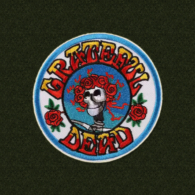 In Stock Grateful Dead Logo Patches Rock Band Embroidered Patch Iron on for Clothes