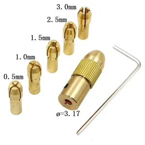 7PC 2mm/2.35mm/3.17/4.05/5.05mm 전기 드릴 비트 Collet 마이크로 트위스트 드릴 척 도구 어댑터 작은 드릴링 파워 핸드 로토리