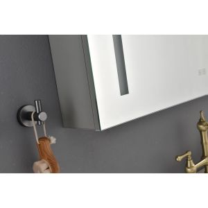 Botiquín Rectangular LED Grande DB de 40 pulgadas. W x 30 pulgadas. Montaje superficial de aleación de aluminio H con espejos de baño - Product Image 4