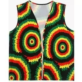 Chaleco bohemio jamaicano para mujer, chaleco sin mangas con estampado floral, ropa para fiesta de disfraces de Halloween - Product Image 2