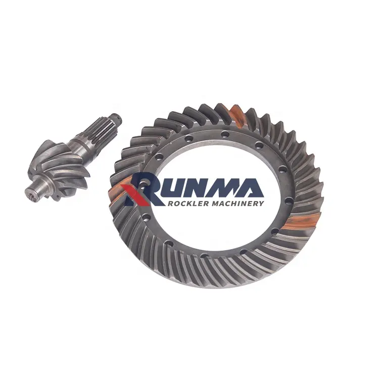 RUNMA 29070012601 290700126118 loader teeth 23 keys main drive spiral bevel drive gear