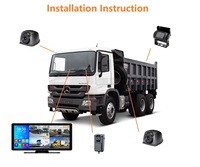 10.36 pouces 4CH Full HD 1080P AHD boucle enregistreur vidéo voiture écran tactile 4 canaux MP5 Mobile DVR boîte noire pour véhicule camion RV
