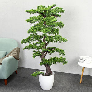 Pine artificielle de simulation de 1,6 m, pin Luo Han, décoration de paysage, grande plante verte en <span class=keywords><strong>pot</strong></span>, salon intérieur, bonsaï - Product Image 2