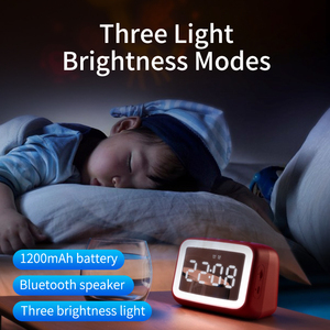 Veilleuse LED portable en gros pour enceinte BT511 <span class=keywords><strong>avec</strong></span> horloge, boîtier en plastique, chargement <span class=keywords><strong>USB</strong></span>, autonomie de 3 à 5 heures - Product Image 4