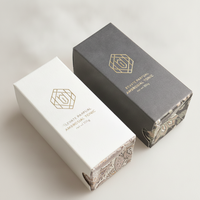 Boîte de cosmétiques et de parfum recyclable conçue sur mesure Emballage en carton de savon pour cosmétiques Boîtes en papier avec gaufrage et texture