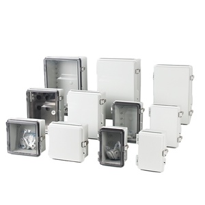 Saipwell Junction Box Hinged Transparent Cover Stainless Steel Clip IP65 Waterproof Plastic Enclosure For Electrical Project