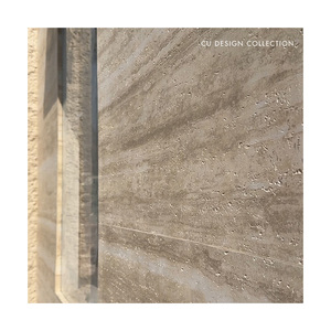 Panneau mural en pierre flexible Panneau mural en pierre souple Feuille de placage pour carrelage Extérieur et intérieur Ligne de peinture murale décorative <span class=keywords><strong>Travertin</strong></span> - Product Image 1