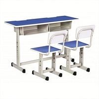 Ensemble de table et chaises scolaires durables pour étudiants, prix promotionnel, excellent rapport qualité-prix, double place
