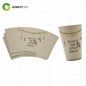 Factory Paper Cups Raw Material To Make Paper Cup PE Coated Printed Paper Cup Fan