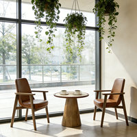 Rustikales Neues Chinesisches PU-Material Restaurant-Möbel Tee- und Kaffeehaus Sofa- und Tisch-Stuhl-Set