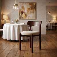 Chaise de salle à manger moderne en bois naturel tressé à la main - Design ergonomique léger et durable pour une utilisation en intérieur/extérieur, appartements, hôtels