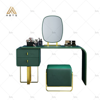 Commode de chambre à coucher simple et luxueuse de style nordique, armoire de rangement, coiffeuse, table de maquillage pour fille avec miroir à lumière LED