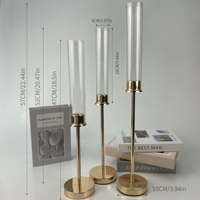 Support de bougie de Noël de luxe pour mariage, chandelier en métal exquis, décoration d'intérieur, élégant, doré, écologique