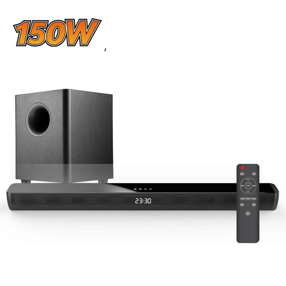 Samtronic TV Sound Bar 2.1CH Soundbar with Wireless Subwoofer, 150W Sound Bars for TV, 130 dB Wireless Sound System