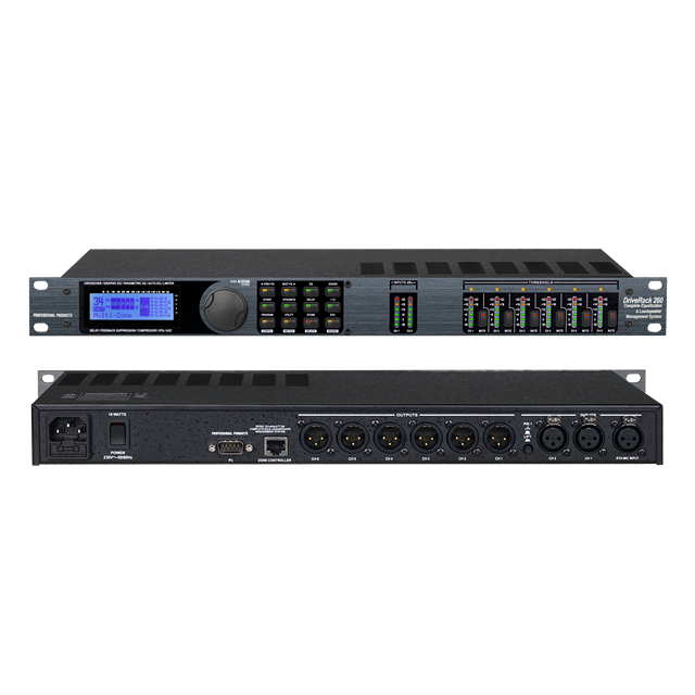 EIF 260 Professional Digital DSP Audio Processor 6-Channel XLR Metal Portable Stereo/Mono/Surround Stage Live Events Conference
