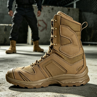 Bottes tactiques imperméables légères pour hommes, mi-mollet, à lacets, antidérapantes, avec semelle extérieure en caoutchouc résistant à l'usure