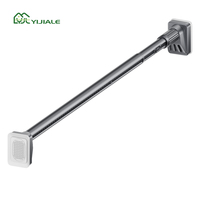 YIJIALE Fortune 500 Trusted, Barre per Tende Espandibili da 1-2,2m, 32mm, Grigie, con Sistema One-Click per Divisori