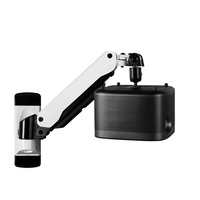 Bras de projecteur mural réglable en hauteur avec ressort à gaz en alliage d'aluminium, OEM acceptable, support universel pivotant PTZ