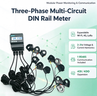 Compteur d'électricité numérique triphasé IoT industriel, dispositif de surveillance de l'énergie intelligent, affichage LCD WiFi 0,5S, rail DIN