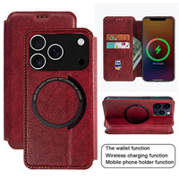 Nouvelle conception de fente pour carte charge sans fil aimant fort Flip TPU PU cuir portefeuille housse de téléphone pour iPhone 17 Air 17 Pro Max