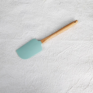 Wooden Handle <b>Silicone</b> Spatula Set 4 Pcs Food Grade Non Stick Baking Cooking <b>Tool</b> - Product Image 2