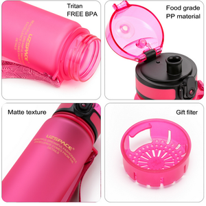 UZSPACE Vente en gros Portable 500ml 17oz Bouteille d'eau de sport sans BPA Verres en plastique Tritan étanches pour l'extérieur - Product Image 3
