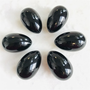 Vente en gros Oeuf en cristal d'obsidienne noire avec force vaginale naturelle et sûre pour femme - Product Image 3