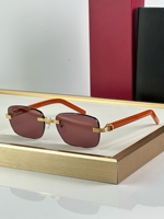 Gafas de Sol Rectangulares Pequeñas Sin Marco con Corte de Diamante de Marca de Lujo 2025, Gafas de Conducir con Protección UV400
