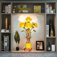 Lampe de table LED AC contemporaine en fer Lotus Buddha, écologique, pour la décoration de la chambre à coucher