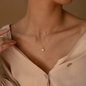 <span class=keywords><strong>Dina</strong></span> Venta caliente mujeres encanto gargantilla collar cielo azul ópalo piedra hexagrama colgante Acero inoxidable joyería mujer collar - Product Image 2
